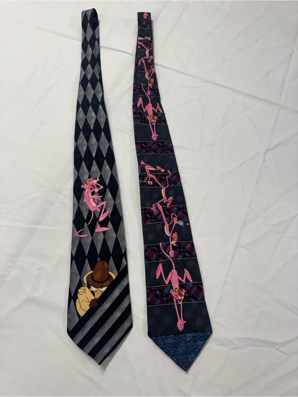 Vintage Pink Panther Necktie Lot – 2 Licensed Character Ties (1994 & 1995)